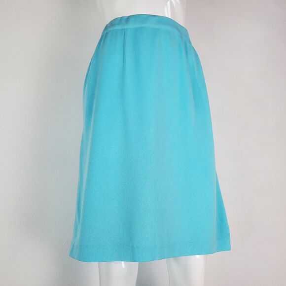 Misook Blue Knit Knee-Length Skirt - Picture 1 of 6